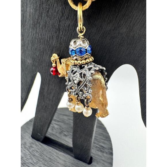 Vintage 1960s Napier Figural Maharaja Elephant Charm Bracelet - Picture 4 of 8